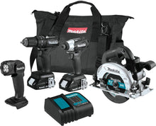 Load image into Gallery viewer, Makita CX401SYB 18V LXT Lithium-Ion Sub-Compact Brushless Cordless 4-Pc. Combo Kit (1.5Ah)