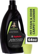 Load image into Gallery viewer, Rug Doctor Pure Stain &amp; Odor Carpet Cleaner, 64 oz. Pro-Enzymatic Formula, Safe &amp; Effective, No Compromise Powerful, Biobased Cleaning Solution Removes Pet Stains, Odor, Deters R, Black