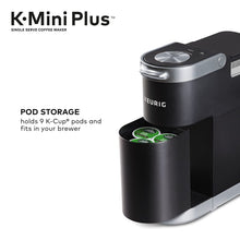 Load image into Gallery viewer, Keurig K-Mini Plus Single Serve K-Cup Pod Coffee Maker, with 6 to 12oz Brew Size, Stores up to 9 K-Cup Pods, Travel Mug Friendly