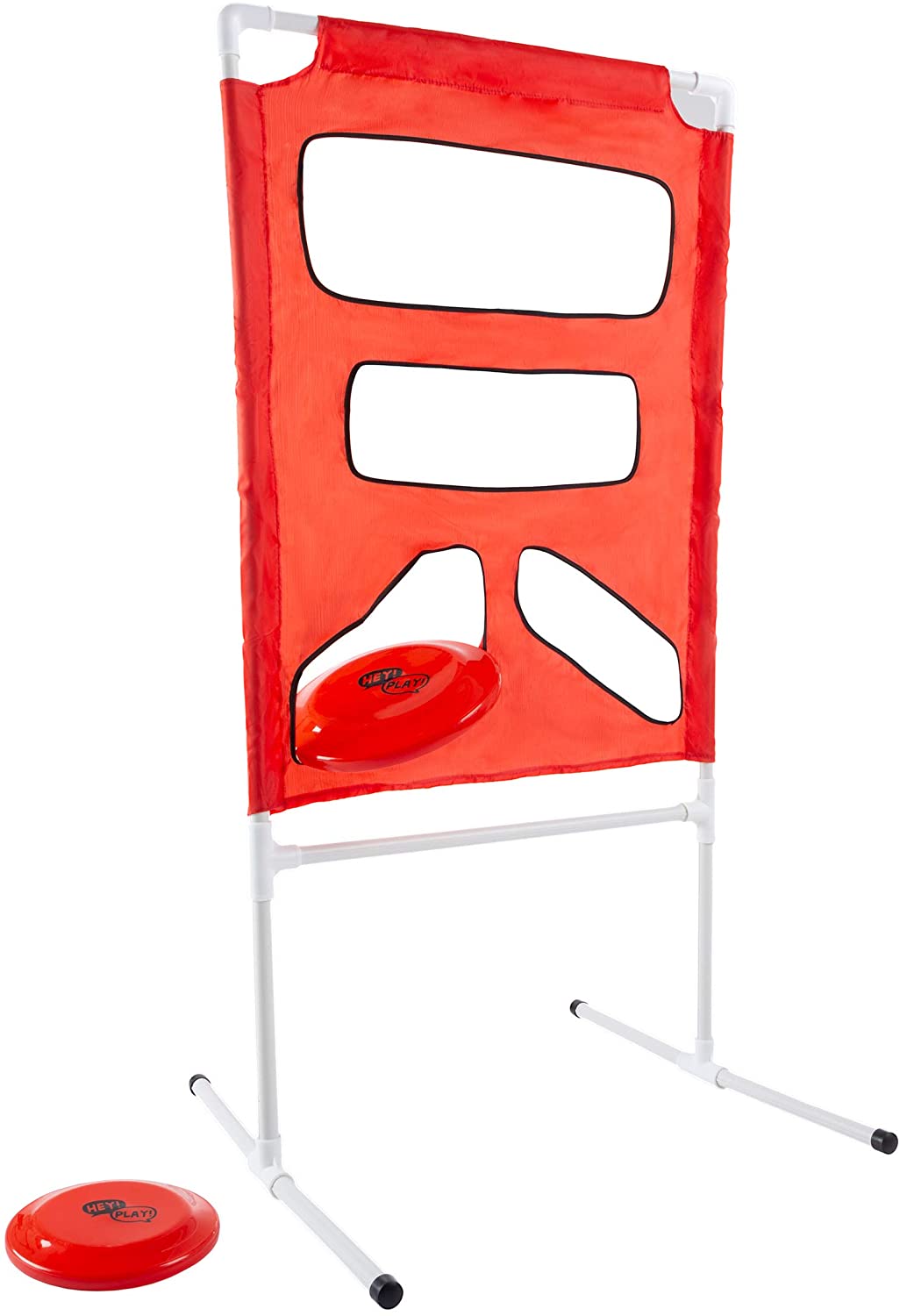 Hey! Play! Flying Disc Toss – Portable Outdoor Backyard Team Or Solo Collapsible Target Skill Game for Children & Adults – Tailgate, Beach, Lawn