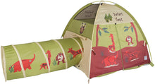 Load image into Gallery viewer, Pacific Play Tents 20435 Kids Safari Fun Dome Tent Crawl Tunnel Combo Indoor / Outdoor Fun,Multicolor