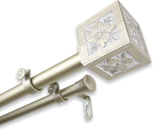 Load image into Gallery viewer, Rod Desyne Ophelia Double Curtain Rod, 28-48", Black