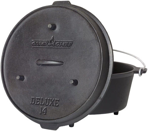 Camp Chef 12 Qt Seasoned Cast Iron Dutch Oven
