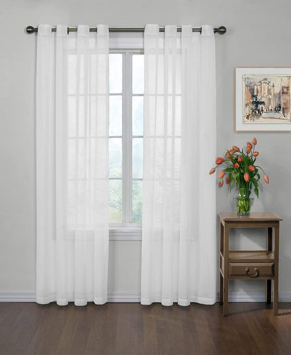 Curtain Fresh Arm and Hammer Modern Odor Neutralizing Sheer Voile Light Filtering Grommet Window Curtains for Bedroom or Living Room