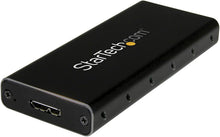 Load image into Gallery viewer, StarTech SM21BMU31C3 .com M.2 to SATA SSD Enclosure - USB 3.1 10Gbps w/USB-C Cable - External M.2 SSD Enclosure for USB-C Enabled Host - Aluminum