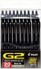 Load image into Gallery viewer, Pilot G2 Gel Ink Pens 20 Pens Color Black