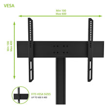 Load image into Gallery viewer, Kanto TTS100 Tabletop TV Stand for 37 inch to 60 inch Flat Panel TVs - Black