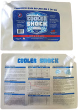 Load image into Gallery viewer, Cooler Shock 3X Lg. Zero°F Cooler Freeze Packs 10x14 inch - No More Ice Replaces Ice and is Reusable - Easy Fill - Add Water and Save! - 12lbs Total - Made in The USA