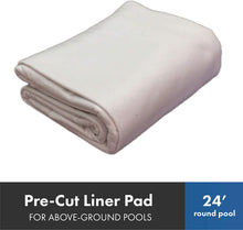 Load image into Gallery viewer, Liner Life Pre-Cut Swimming Pool Liner Pad, 24’ Round, White – Made of Strong, Durable Polyester Geotextile Material, Precut to Fit Perfectly, GP24R, 24'