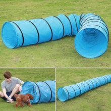 Load image into Gallery viewer, Yaheetech 18ft Pet Dog Agility Obedience Training Tunnel Blue - Dia.24