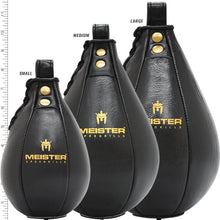 Load image into Gallery viewer, Meister SpeedKills Leather Speed Bag w/Lightweight Latex Bladder - Black - Large (10.5" x 7")