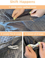 Load image into Gallery viewer, BlanQuil Quilted Weighted Blanket W/Removable Cover.