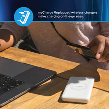 Load image into Gallery viewer, myCharge Wireless Charger Portable Charger Power Bank Dual USB 10W/2.4A/10000mAh Qi Certified for Apple (iPhone XS, XS Max, XR, X, 8, 8 Plus) Android (Samsung Galaxy S8, S8+, Note 8, S7, S7 Edge, S6)