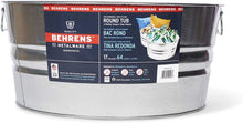 Load image into Gallery viewer, Behrens 3GS 17 Gallon Round Galvanized Steel Tub
