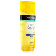 Load image into Gallery viewer, Neutrogena Beach Defense Water Resistant Sunscreen Body Lotion with Broad Spectrum SPF 70, Oil-Free and Fast-Absorbing, 6.7 oz