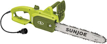 Load image into Gallery viewer, Sun Joe SWJ599E 14-inch 9-Amp Tree Limb Master Electric Handheld Chainsaw with Low-Kickback