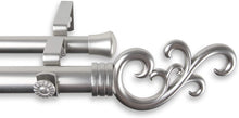 Load image into Gallery viewer, Rod Desyne Madeline Double Curtain Rod, 28-48", Black