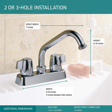 Load image into Gallery viewer, Peerless 2-Handle Centerset Utility Sink Faucet, Chrome P299232