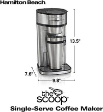 Load image into Gallery viewer, Hamilton Beach Scoop Single Serve Coffee Maker, Fast Brewing, Stainless Steel (49981A)