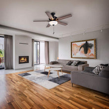 Load image into Gallery viewer, Holly Springs 52 in. LED Matte Black Smart Ceiling Fan with Light and Remote Works with Google Assistant and Alexa