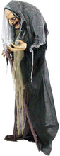 Load image into Gallery viewer, Haunted Hill Farm HHWITCH-13FLSA Life Size Animatronic Witch, Indoor/Outdoor Halloween Decoration, Multi