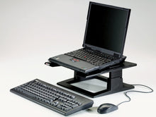 Load image into Gallery viewer, 3M Adjustable Laptop Stand, Raise Screen Height to Reduce Neck Strain, 3&quot; Height Adjustment, Large Platform for Docking Station, Non-Skid Base Keeps Laptop Secure, Cable Management, Black (LX500)