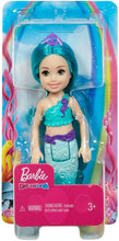 Load image into Gallery viewer, Barbie Dreamtopia Chelsea Mermaid Doll, 6.5-inch with Teal Hair and Tail, GJJ89, Multi