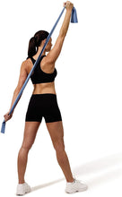 Load image into Gallery viewer, Valeo 4-Foot Long Stretch Exercise Resistance Bands, Pack of 3, Color Coded For Light, Medium, And Heavy-Duty Resistance For Physical Therapy, Pilates, Yoga, Strength Training Workout, VA7657MU, Yellow/red/blue