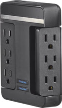 Load image into Gallery viewer, Rocketfish 6-Outlet/2-USB Swivel Wall Tap Surge Protector Black