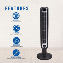 Load image into Gallery viewer, Lasko 2510 Oscillating Tower Fan, 36 Inch