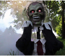 Load image into Gallery viewer, Haunted Hill Farm HHFJGIRL-1LSA 33 in. Animotronic Groundbreaker Zombie, Indoor/Outdoor Halloween Decoration, Multi