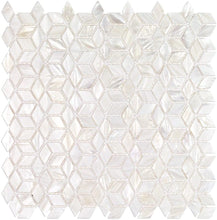 Load image into Gallery viewer, Splashback Tile PACWHT3DILL Pacif 3D Illusion Shell Mosaic Tile, White/Pearl
