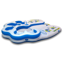 Load image into Gallery viewer, Tropical Tahiti 7-Person Floating Island with Two Suntanning Deck, Two Built-in Coolers and Eight Cup Holders