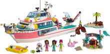 Load image into Gallery viewer, LEGO Friends Rescue Mission Boat 41381 Toy Boat Building Kit with Mini Dolls and Toy Sea Creatures