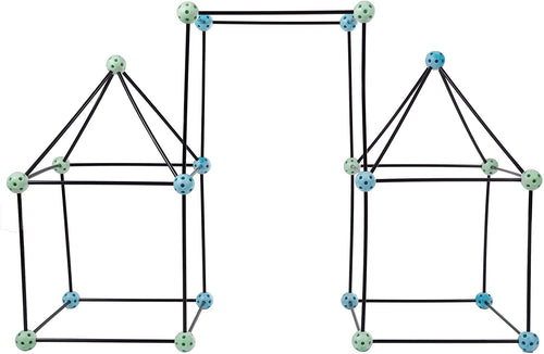 Construction Fort Building Toy Set for Kids with 60 Pieces - Build and Play Kit for Indoor and Outdoor Use - For Boys and Girls by Hey! Play!
