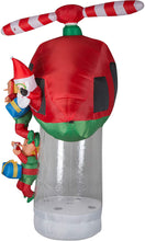 Load image into Gallery viewer, Gemmy Awesome Shopper 8 Ft Tall Christmas Santa Helicopter ELF Animated AIRBLOWN Inflatable Yard Decor
