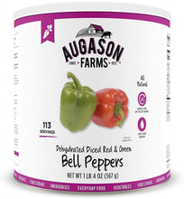 Load image into Gallery viewer, Augason Farms Dehydrated Diced Red &amp; Green Bell Peppers 1 lb 4 oz No. 10 Can