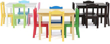Load image into Gallery viewer, Humble Crew Kids Wood Table &amp; 4 Chairs Set