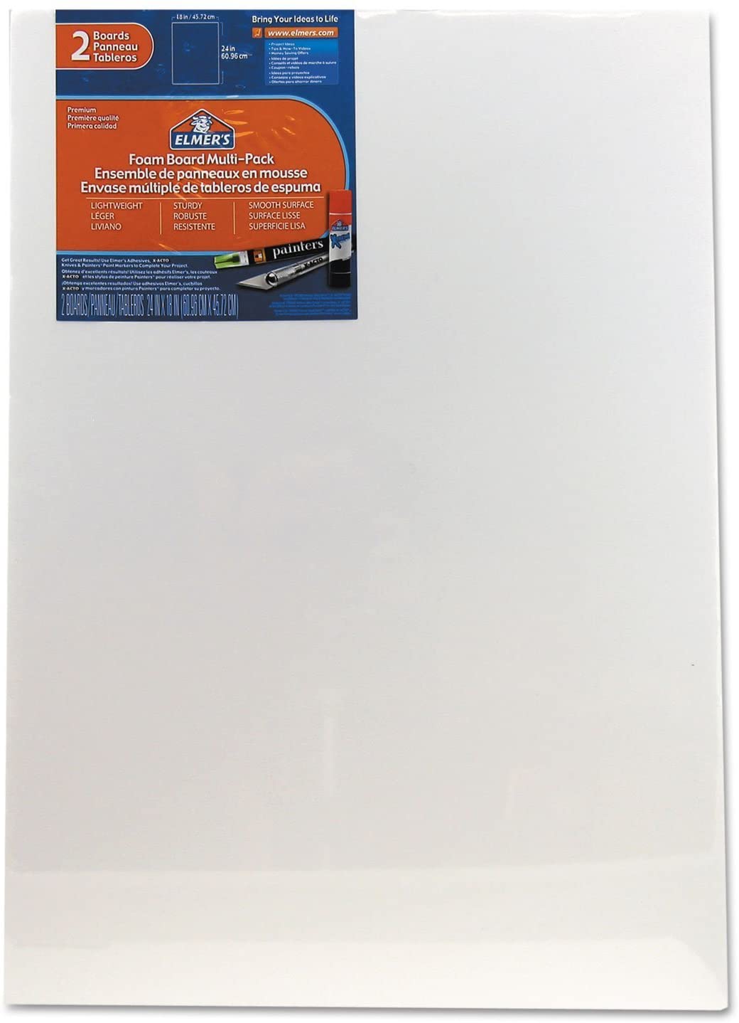 ELMERS Pre-Cut White Foam Board Sheets, 8 X 10, 5/ Pack (950020)