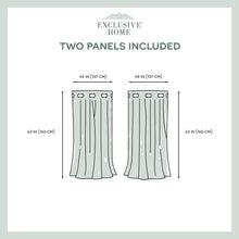 Load image into Gallery viewer, Exclusive Home Branches Linen Blend Window Curtain Panel Pair with Grommet Top