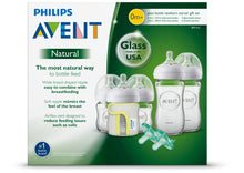 Load image into Gallery viewer, Philips Avent Natural Glass Bottle Baby Gift Set, SCD201/01