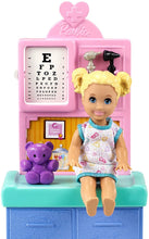 Load image into Gallery viewer, Barbie Pediatrician Playset, Brunette Doll (12-In/30.40-cm), Exam Table, X-Ray, Stethoscope, Tool, Clip Board, Patient Doll, Teddy Bear, Great Gift for Ages 3 Years Old &amp; Up