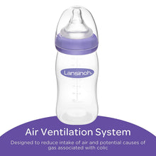 Load image into Gallery viewer, Lansinoh mOmma Breastmilk Feeding Bottle with NaturalWave Nipple, 1 Count, 8 Ounce, Medium Flow Nipple, Soft Silicone Nipple, Collapse Resistant, Anti-Colic, BPS and BPA Free