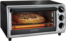 Load image into Gallery viewer, Proctor Silex 4-Slice Modern Countertop Toaster Oven with Bake Pan, Black (31122)