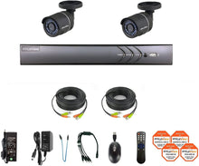 Load image into Gallery viewer, LaView 4 Channel 720P HD DVR Surveillance System with 1TB HDD and 2 x 720P Bullet Security Cameras, Remote View Ready, LV-KH944FT2A8-T1
