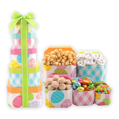 Eggcellent Easter Tower Gift Basket Jelly Belly Spring