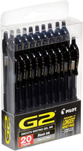 Load image into Gallery viewer, Pilot G2 Gel Ink Pens 20 Pens Color Black