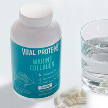 Load image into Gallery viewer, Vital Proteins Marine Collagen Peptides Capsule Supplement for Skin Hair Nail Joint, Hydrolyzed Collagen - Dairy and Gluten Free, Non-GMO Project Verified (360 Capsules)