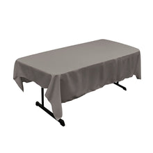 Load image into Gallery viewer, LA Linen Polyester Poplin Rectangular Tablecloth 60 x 84 Dark Gray