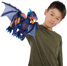Load image into Gallery viewer, Untamed Legends Dragon - Vulcan (Dark Blue) - Interactive Toy